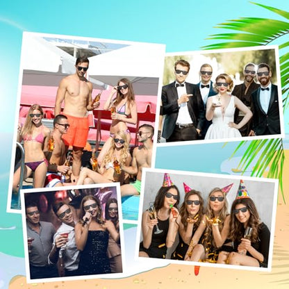 ASTARON Sunglasses Bulk, 6/12/24/48 Pack Sunglasses Party Favors for Summer Beach Pool Birthday Wedding Party Supplies - color: Black