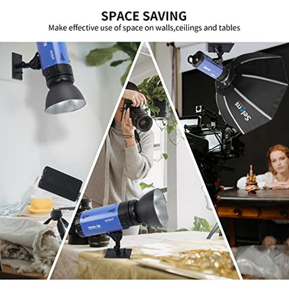 Selens 2.36 inch Baby Pin Plate Wall Ceiling Mount, Mini Lighting Wall Holder with 5/8" Stud for Photo Studio Light Stand Flash Accessories - size: 2.36 inch
