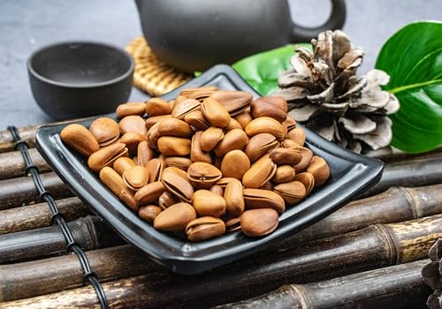 10X7ft Fabric Pine Nut Tea Backdrop Asian Still Life Ceramic Dish Bamboo Mat Photograph for Kitchen Food Zen Theme Party Decorations Tapestry Dining Room Wall Hanging Photo Booth Studio Props - size: 10X7ft