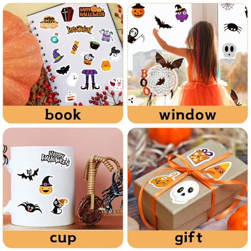 Joy Bang 680 PCS Halloween Stickers for Kids, 30 Sheets Halloween Party Favors Stickers Crafts Toys Bulk Pumpkin Monster Candy Sticker Bulk for Treat Bags Goodie Bag Stuffers for Kids - style: Halloween