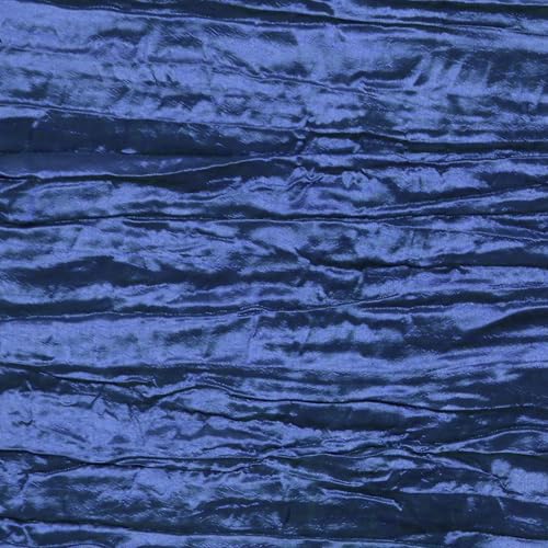 YOUR CHAIR COVERS - 90 x 132 inch Rectangular Crinkle Taffeta Tablecloth - Royal Blue, Rectangle Table Linens for 6 ft Rectangular Tables, Wedding Crushed Table Cloth - color: Royal Blue, size: 132" x 90" (Rectangular)