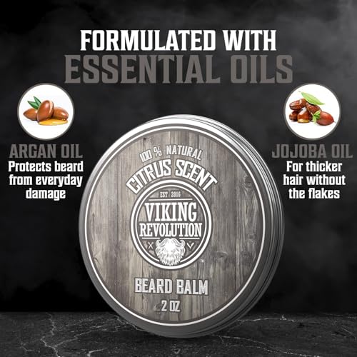 Viking Revolution - Ultimate Beard Kit - Beard Grooming Kit with Beard Brush, Beard Comb, Beard Balm, Beard Oil, Beard & Moustache Scissors - Gifts for Men - size: 5 Piece Set