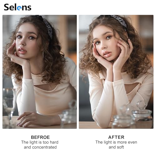 Selens 23.6x35.4in/60x90cm Oval Light Reflector Diffuser, Collapsible Soft Light Diffusion with Carrying Bag for Photo Studio Photography - size: 23x35inch/60x90cm with carrying bag
