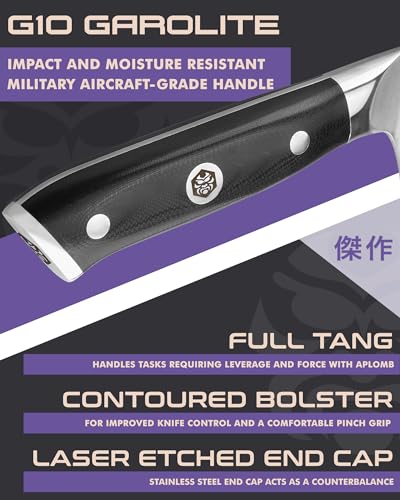 KESSAKU Meat Cleaver Butcher Knife - 7 inch - Dynasty Series - Heavy Duty - Razor Sharp - Forged ThyssenKrupp German High Carbon Stainless Steel - G10 Garolite Handle with Blade Guard - style: 7" Cleaver