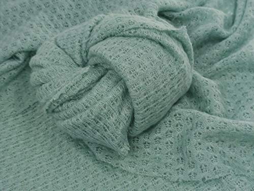 Orraphtstu 2Pcs Props for Newborn Photoshoot Mohair Wrap Headband Baby Photo Posing Photography Knit Textured Stretchy (Wrap only, Green) - color: Green, size: Wrap only