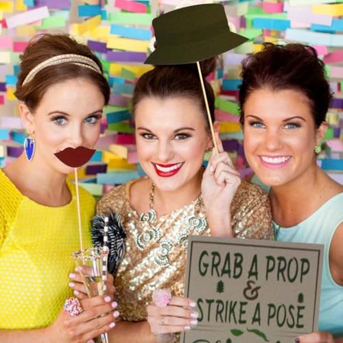 Woodland Camping Party Photo Booth Props 35 Count