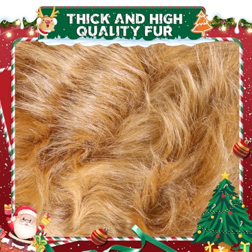White Long Pile Faux Fur Faux Plush Muffler Scarf Dolls Jewelleries Displaying Backdrop Product Photo Backdrop, Great for Nail Art, Cushion Fluffy (Camel 0.5M) - color: Camel, size: 20''x65''