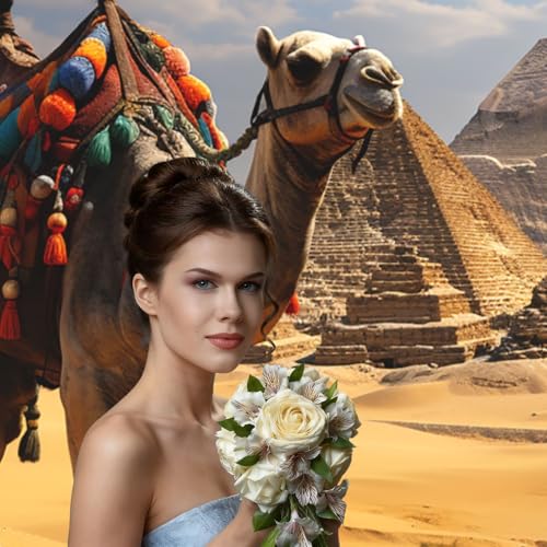 Pyramid Camel Backdrop Background for Photography 5x7ft Photobooth Professional Photo Backdrop Curtains Video Photography Studio Photo Backgrounds Banner Booth Background Screen Parties - color: Pyramid Camel