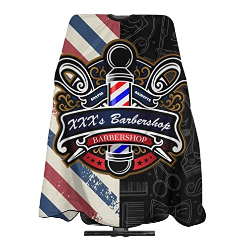 Custom Barber Cape Hairdresser Cape, Add Your Photo Text Logo Personalized Barber Salon Cape for Men, Customized Hair Cutting Cape for Home Salon Barbershop - color: Barber Cuts2