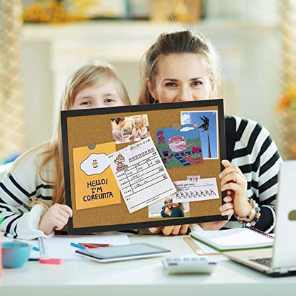 OWLKELA Cork Bulletin Board 17.7"X 13.3", Notice Pin, Ideal for Office & Home Decor, School Message or Vision - size: 17.7" x 13.3"