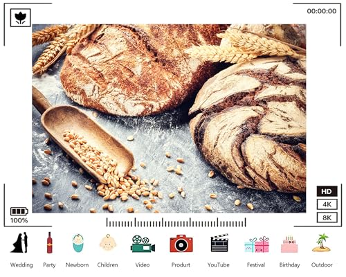 Trykid 6x6ft Artisan Bread Wheat Grain Backdrop Wooden Scoop Rustic Kitchen Scene Photography Background Food Festival Event Decoration Tapestry Photo Booth Prop Fabric - size: 6x6ft