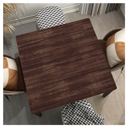 Fitted Table Cloths Square Elastic Wood Background Texture Decorative and Protecting Table Cover for Banquet Dinning Kitchen, Suits for 36"x36" Table, Style 136 - color: Wooden Texture 14, size: Suits for 36"x36" Table