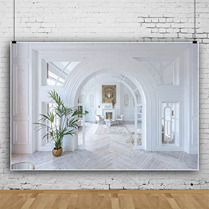 9x6ft Modern Room Interior Backdrop Boudoir Living Room Backdrops Zoom Meeting Modern House Interior Office Photography Background Birthday Wedding Bridal Shower Inside House Wallpaper Props - size: 9x6ft