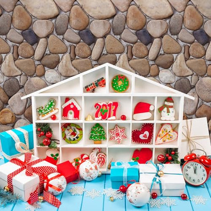 Tegeme 100 ft x 54 Inch Cobblestone Wall Tablecloth Roll Castle Wall Backdrop Disposable Plastic Stone Pattern Table Covers for Medieval Party Supplies Vbs Vacation Bible School Decor - size: 1200" x 54" (Rectangular), style: Cobblestone