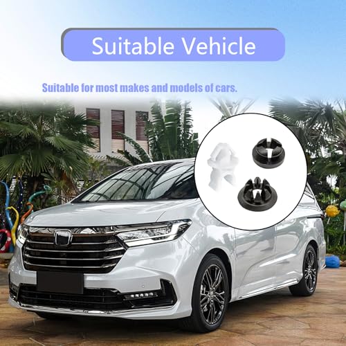 3Pieces Car Hood Support Prop Rod Holder Clip, Black White Hood Rod Grommet Clips for Most Car Bracket Decorative Clip 91503-SS0-003 91604-SD2-013