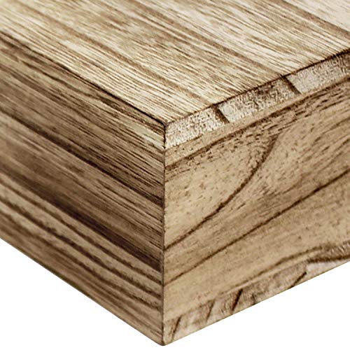 MOOCA 3-Piece Wooden Square Risers for Display Jewelry and Accessories Stand, Wood Display Stand, Oak Color - color: Oak