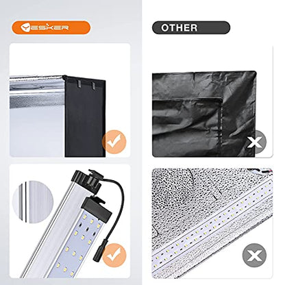 Yesker Photo Light Box, 24x24x24 inch Portable Lighting Tent Kit Brightness Adjustable Studio Photography Booth with 126 Large LED Lights CRI95+ with 4 Background for Large Items Shooting - size: 24x24x24 Inch