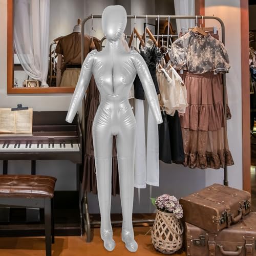 Luxshiny Inflatable Full Body Mannequin Body Model for Clothing Display, Female Dress Form Stand, Lightweight Mall Display Prop for Retail Shops and Photography