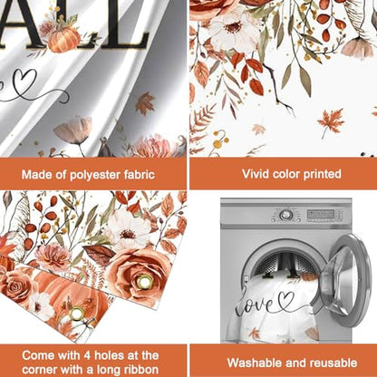 Mocsicka Fall in Love Backdrop Pumpkin Bridal Shower Background Boho Autumn Bridal Shower Party Decorations Banner Photo Studio Props