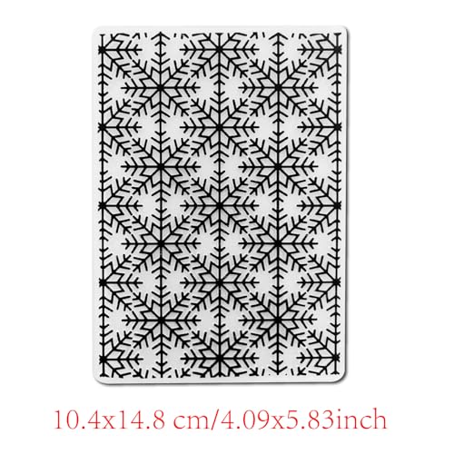 Arbuya Snowflakes Background Plastic Embossing Folders for Card Making Christmas Impression Embossing Folder for Scrapbooking Paper Crafting Home Decoration - color: Snowflakes Pattern
