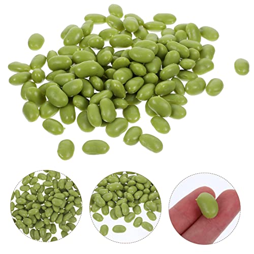 Happyyami 1 Pack Simulated Green Beans Simulation Vegetable Fake Soybean Faux Artificial Rustic Indoor Lifelike Chickpeas Shop Display Bean Ornament Kitchen Bean Adornment Fake Grain