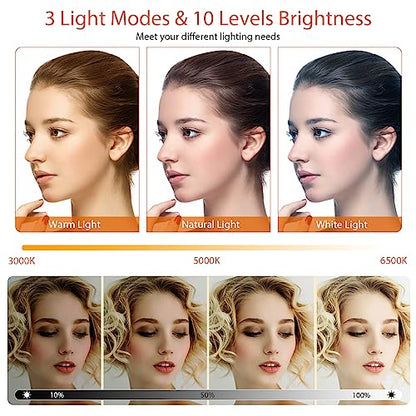 ACMEZING Upgraded Full Screen Ring Light 60 LED Side Emitting Anti-Glare Clip-on Light for Phone iPhone Computer Laptop Monitor, 3 Light Modes for Live Streaming, Selfie, Zoom Video Conference,TikTok