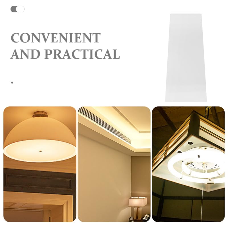 SEWACC Acrylic Lampshade Diffuser Panel for LED Ceiling Lights Semi Transparent Milky White Light Diffuser Plate Wear Resistant Lamp Accessory for Uniform Soft Illumination