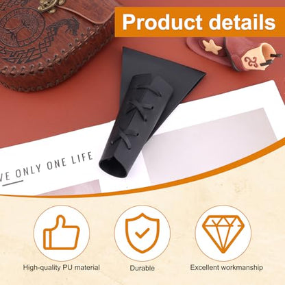 NQEUEPN Dagger Holster, Medieval Style Dagger Belt Leather Sheath Adjustable Sword Frog Holster Thigh Dagger Holder for Costume Cosplay Renaissance Accessories - size: M
