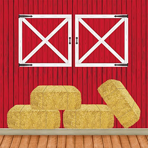 Red Barn Siding Backdrop Party Accessory (1 Count) (1/Pkg) - style: Red Barn Siding