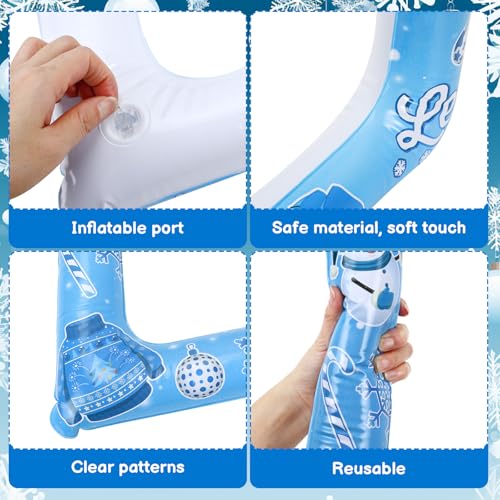31 PCS Snowflake Photo Booth Props Winter Snowman Photo Props Winter Wonderland Party Decorations for Xmas Holiday Party Christmas Party Supplies Favors