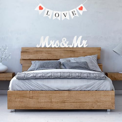 Just Married Banner Wedding Decorations, Marry Me, I Love You, LOVE Banners (4 Sets, 5.7x4.7 inches, White Paper) - color: White Paper (4 banner sets)