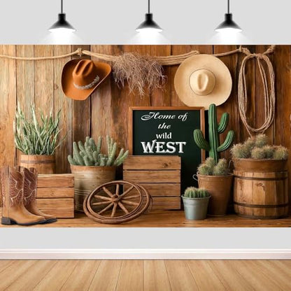 Wathon Retro Wild West Cowboy Backdrop for Photography Southwest Country Ranch Wooden Wall Photo Backdrop Western Retro Rustic Texas Photo Background Booth Video Studio Props 6X4FT - color: Wooden Wall, size: 6X4FT