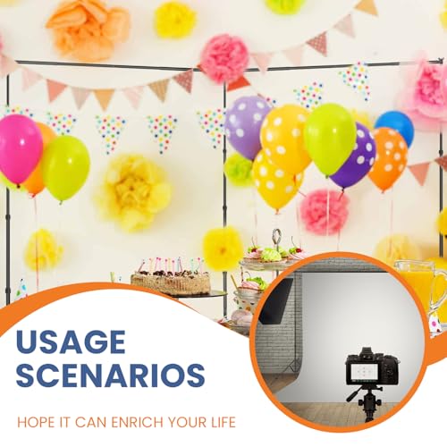 Jiang&Rong 8.5 x 20ft (H x W) Adjustable Photo Backdrop Stand Kit, Large Photography Background Stand with 308°Angle Rotatable Connector for Wedding, Birthday, Party