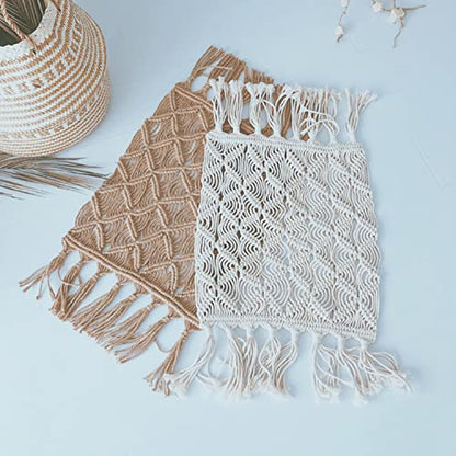 Newborn Photography Props Baby Photoshoots Photo Posing Macrame Blankets Rug Backdrop (Brown) - color: Brown