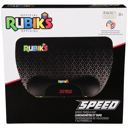 Rubik’s Cube, Speed Timer & Mat, Ergonomic Display Device & Precision Timing Mat for Competitive Speedcubing Brain Teaser Puzzle for Adults Problem-Solving Brain Teaser Fidget Toy for Kids Ages 8 & Up - color: Rubiks Speed Timer and Mat