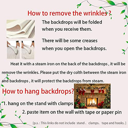Christmas Themed Home Decor Photography Backdrop Photo Booth Christmas Tree Fireplace Children Birthday Newborn Baby Shower Vinyl 5x3ft Photo Background Studio Props Party Banner Supplies - size: 5x3ft