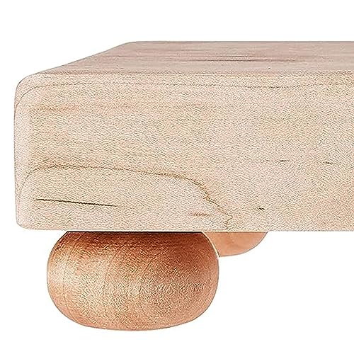 John Boos B Series Square Wooden Maple Cutting Board 9”x9” – 1.5” Thick, 3.7-lb Non-Reversible Butcher Block with Wood Bun Feet & Edge-Grain - color: Maple with Wood Feet, size: 9"L x 9"W