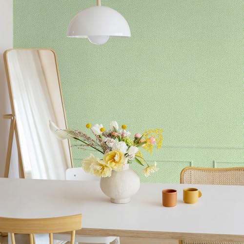Peel and Stick Grasscloth Wallpaper Texture Green Faux Linen Contact Paper Self Adhesive Removable Vinyl Wall Paper for Bedroom Cabinets Shelf Liners Waterproof Easy Clean 17.3 x 120 Inch - color: Green, size: 17.3" x 120"