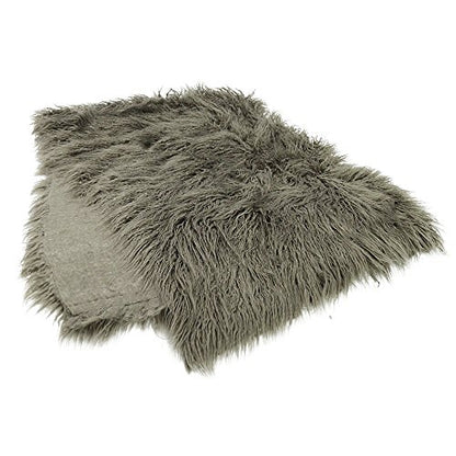 D&J DON&JUDY Newborn Photo Props Faux Fur 29.5x19.7inch Basket Filler Stuffer Backdrop Boy Girlcammel - color: 29.5x19.7 Inch Brown