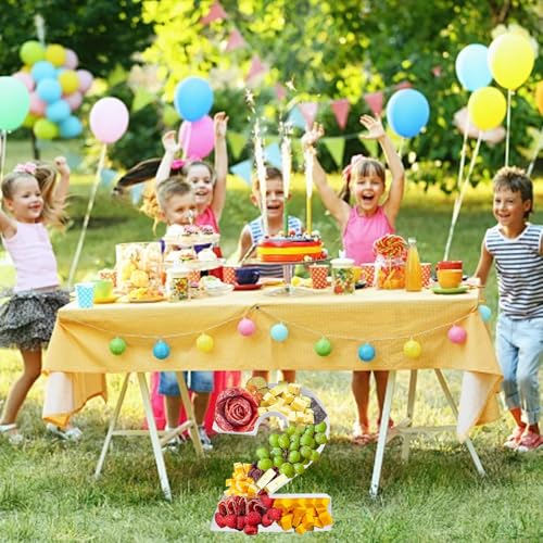 Charcuterie Cardboard Number Fillable Shaped Treat Decorative Box Anniversary Birthday Table Centerpiece (2 Style, 9inch) - size: 9inch, style: 2 Style