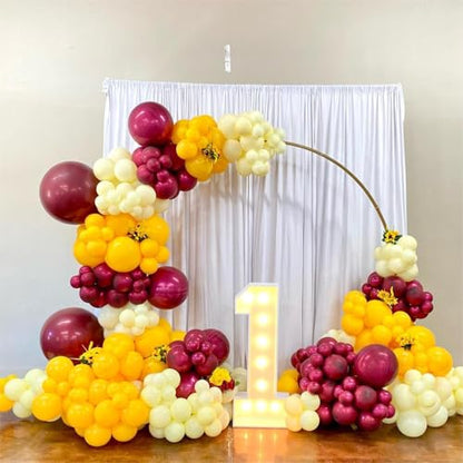 Double Stuffed Burgundy Balloons Different Size 115Pcs 5/10/12/18 Inch Maroon Balloon Garland Arch kit for Birthday Wedding Baby Shower Anniversary Party - color: Burgundy