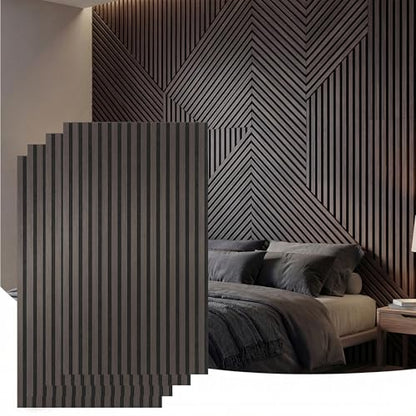 Decorative Acoustic Wall Panels, 4 Packs 47.2x23.6inch/ 120 x60CM (31sq.ft) Wood Veneer Textured Soundproofing Wall Covering Panel Decor for Kitchen, Bedroom, Living Room, TV Background - size: 4Pack-23.62x47.24 inch
