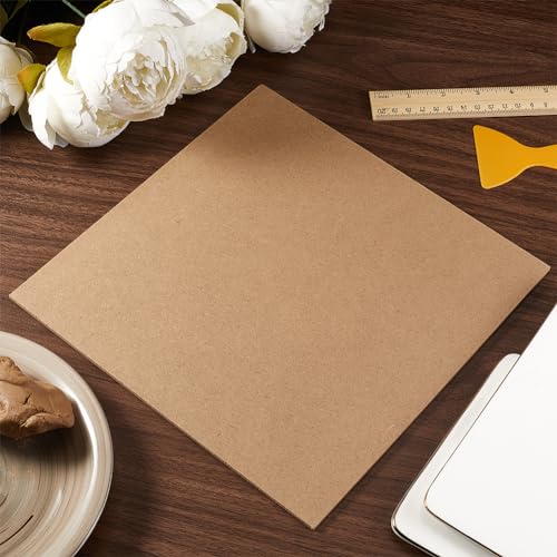 CRASPIRE MDF Wood Boards for Crafts 10x10in Square Wooden MDF Board Sheet Medium Density Fiberboard Chipboard Panels for Clay Drying Board Photo Frame Painting Accessories
