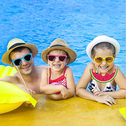 Summer Photo Booth Props(25CT),Pool,Hawaiian,Beach,Luau Photo Booth Props,Tropical Themed Party with Stick for Summer/Pool/Tiki/Tropical/Hawaiian Party Supplies