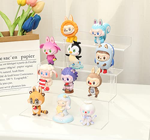 Acrylic Stands for Display,4 Tier Clear Cupcakes Perfumes Figurines Display Stand Risers Shelf Vendors Amiibo Funko Cupcakes Perfumes Candies Cosmetics Decoration and Organizer - color: 2P-9X6-Clear