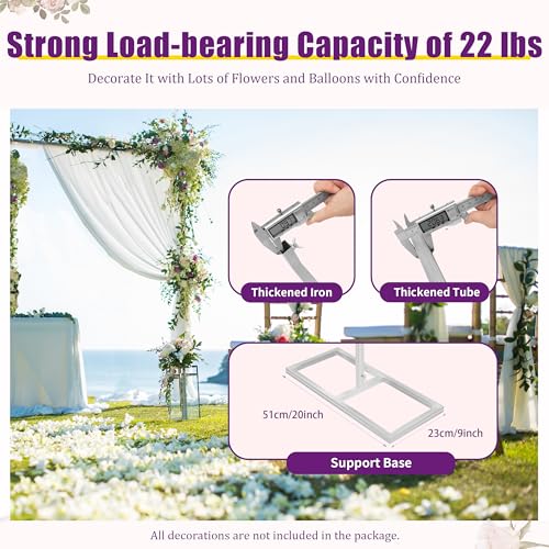 Backdrop Stand Kit,Adjustable Height Square Stand,Adjustable Metal Frame for Backdrop,Background Canopy Kit for Wedding Photography Show (19.7 * 9.8ft) - size: 19.7*9.8ft