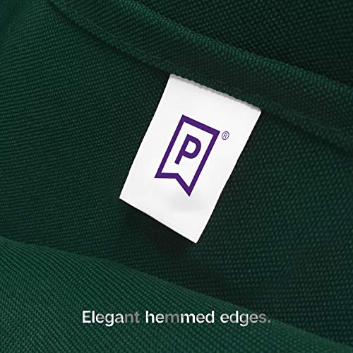 Gee Di Moda Cloth Napkins - 17 x 17 Inch Hunter Green Dinner Napkins - Set of 12 Soft & Absorbent Washable Fabric Cloth Table Napkins with Hemmed Edges for Hotel Restaurant, Holiday Parties & Wedding - color: Hunter Green