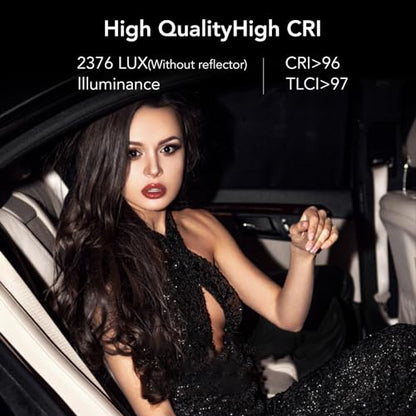 M60 Handle LED Video Light with Soft Box Protable Mini COB LED Bi-Color 2500-8500K CRI≥95 TLCI≥97 Built-in 3400mAh Battery Photo Studio Lights Vlog Shoot Fill Lighting 8 Scenes (M60 Handle lamp)