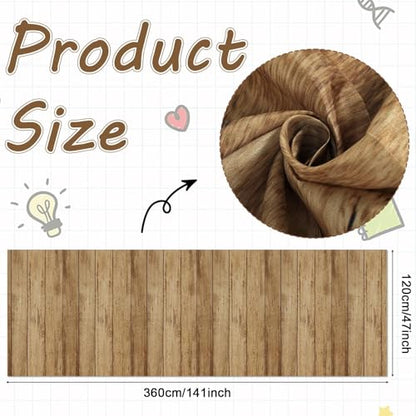Classroom Fabric Bulletin Board 47x141inch Brown Wood Texture Back to School Classroom Backdrop Decorations for Wall Door Background, DIY Craft, Bulletin Boards, Pillow, Curtain, Reusable, Easy to Cut - style: Brown Wood Grain