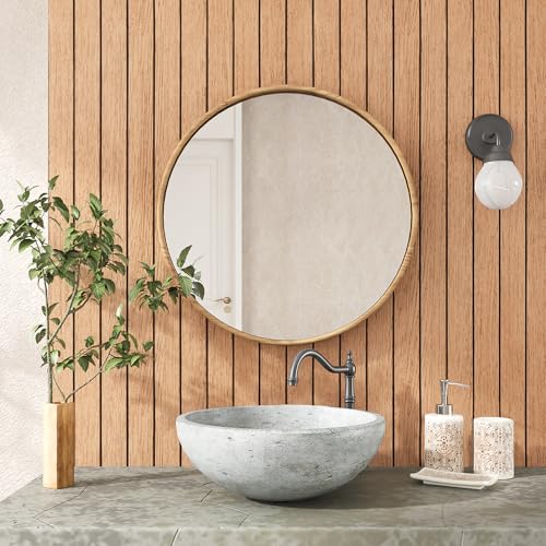 VEELIKE Luxury Cherry Wood Wall Panels Peel and Stick Slat Wall Panel for Bedroom Living Room 17''x118'' Self Adhesive Foam Vinyl Roll Wood Slat Wallpaper for Interior Wall Decor TV Background Ceiling - size: 17" x 118"